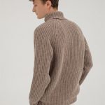 Gray pullover sweater men, Soft merino wool turtleneck, Warm winter knitted sweater, Hand knit soft wool scandinaviand men jumper LAND - Image 9