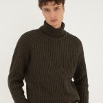 Black pullover sweater men, Warm merino wool turtleneck, Warm autumn knitted sweater, Hand knit soft wool scandinaviand men jumper LAND - Image 7