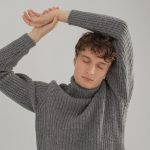 Gray pullover sweater men, Soft merino wool turtleneck, Warm winter knitted sweater, Hand knit soft wool scandinaviand men jumper LAND - Image 3