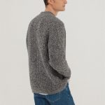 Minimalist Merino Wool Jumper, Knitted Zipped Sweater, Gray Sweater for Men, Warm Merino Jumper HILLA - Image 6