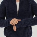Chunky Knit Half Zip Sweater for Men | Wool Blend Pullover | Minimalist Winter Knit Jumper | Cozy Casual Knitwear Gift for Him / ROCK - Image 17