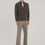Simple merino wool men pullover, Knitted stylish woolen jumper with zip, Soft wool elegant man sweater, Hand knit cosy pullover ROCK - Image 6