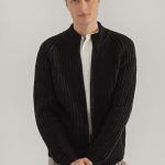 Minimalist Merino Wool Jumper, Knitted Zipped Sweater, Gray Sweater for Men, Warm Merino Jumper HILLA - Image 8