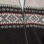 Warm norwegian wool zipped sweater, Men's winter wool knitwear, Scandinavian woolen man sweater, Nordic style hand knitted sweater VINDU - Image 6