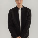 Terracotta Merino Wool Men's Zipped Sweater: Hand-Knitted Scandinavian Style Hand Knit Merino Wool Sweater, Warm Merino Wool Jumper HILLA - Image 9