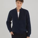 Simple merino wool men pullover, Knitted stylish woolen jumper with zip, Soft wool elegant man sweater, Hand knit cosy pullover ROCK - Image 7
