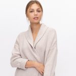 Long Organic Wool Coat, Cashmere Women Cardigan, Soft Merino Wool Cardigan, Womens Oversized Sweater, Natural Gray Merino Coat RICO