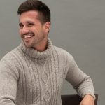 Merino Wool Turtleneck Sweater, Men's Turtleneck, Natural Wool Turtleneck Top, Hand Knitted Pullover / HUGO - Image 2