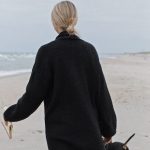 Balloon sleeves Merino wool cardigan, Black puff sleeves loose jacket, Knitted soft mohair wool cardigan, loose knit sweater SOFIA / black - Image 5