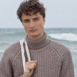 Merino wool men turtleneck, Natural woolen men's pullover sweater, Men's wool pullover, Hand knit wool high neck sweater for man LAND