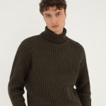 Wool pullover sweater men, Pure merino wool turtleneck, Warm winter men knitted sweater, Hand knit soft wool scandinaviand men jumper LAND - Image 2
