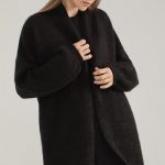 Supreme woolen long cardigan, Knitted women relaxed fit jacket, Merino wool cardigan, Kid mohair hand knit soft sweater SOFIA / melange grey - Image 9