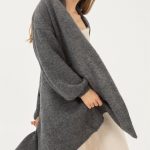 Balloon sleeves Merino wool cardigan, Black puff sleeves loose jacket, Knitted soft mohair wool cardigan, loose knit sweater SOFIA / black - Image 11