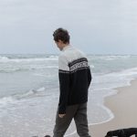 Warm norwegian wool zipped sweater, Men's winter wool knitwear, Scandinavian woolen man sweater, Nordic style hand knitted sweater VINDU - Image 4