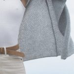 Puffy Sleeves Jacket, Mohair Wool Cardigan Sweater, Knitted minimalist oversize cardigan, Grey woolen women merino cardigan / SOFIA - Image 5