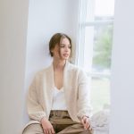 Balloon sleeves Merino wool cardigan, Black puff sleeves loose jacket, Knitted soft mohair wool cardigan, loose knit sweater SOFIA / black - Image 10