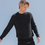 Classic Men Pullover Sweater, Black Wool Sweater Crew Neck for Men, Scandinavian Style Winter Jumper, Merino Wool Pullover / TORO - Image 4