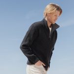 Mens Black Wool 1/4 Zip Sweater: Nordic Style Jumper - Image 3