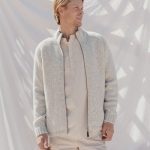 Minimalistic New Wool Sweater with Pockets, Scandinavian Wool Sweater, New Wool Cardigan With Zipper, Light Melange Winter Sweater / CAMERON - Image 4