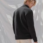 Minimalistic New Wool Sweater with Pockets, Scandinavian Wool Sweater, New Wool Cardigan With Zipper, Light Melange Winter Sweater / CAMERON - Image 8