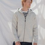 Sustainable Wool Hand Knit Jumper for Men, Hooded Wool Sweater Man, Warm Autumn Sweater with Zip, Handcrafter Organic sweater,  / TEO - Image 5
