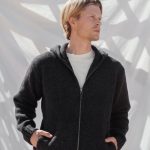 Sustainable Wool Hand Knit Jumper for Men, Hooded Wool Sweater Man, Warm Autumn Sweater with Zip, Handcrafter Organic sweater,  / TEO - Image 3
