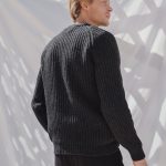 Black Merino Wool Sweater Men: Scandinavian Knit Pullover, Scandi Style Mens Pullover Merino Wool Sweater for Man / TORO - Image 2
