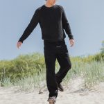 Black Merino Wool Sweater Men: Scandinavian Knit Pullover, Scandi Style Mens Pullover Merino Wool Sweater for Man / TORO - Image 3
