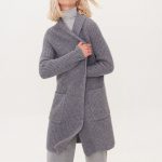 Super Long Knit Coat with Pockets, Long Open Front Jacket, Organic Merino Wool Knit Cardigan: Cashmere Jacket with Pockets / RIVER - Image 6