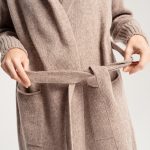 Cozy Long Wool Cardigan with Hoodie and Belt Closure, Super Long Women Cardigan With Hoodie, Long Knitted Jacket with Belt / IEVA - Image 9