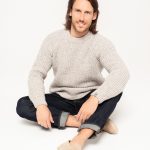 Gray Wool Sweater Crew Neck for Men, Scandinavian Style Winter Men Pullover, Merino Wool Pullover TORO - Image 10