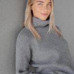 Casual Turtleneck Sweater in Warm Knit Fabric, Cozy Honeycomb pullover top, Chunky Knit Pullover, Cold Weather Sustainable Fashion/ BEATRICE - Image 3