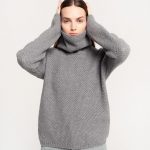 Casual Turtleneck Sweater in Warm Knit Fabric, Cozy Honeycomb pullover top, Chunky Knit Pullover, Cold Weather Sustainable Fashion/ BEATRICE - Image 5