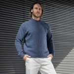 Vintage Merino Wool Sweater for Men, Scandinavian Knit Pullover, Retro Nordic Style Men's Sweater, Warm Winter Gift for Him / ARTHUR