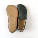 Mens Leather Barefoot Shoes: Grounding Moccasins, Wide Toe Box - Bottle Green - Image 7