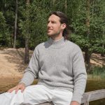 Vintage Merino Wool Sweater for Men, Scandinavian Knit Pullover, Retro Nordic Style Men's Sweater, Warm Winter Gift for Him / ARTHUR