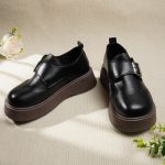 Handmade Black Leather Shoes for Women | Slip-On Flats with Soft Cowhide | Comfortable Casual Shoes - Image 5