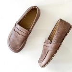 Handmade Leather Grounding Moccasins: Women's Barefoot Comfort Shoes - Image 4