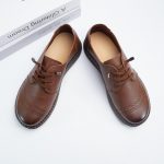 Handmade Brown Leather Oxford Flats for Women | Genuine Leather Lace Up Comfort Shoes - Image 4