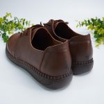 Handmade Brown Leather Oxford Flats for Women | Genuine Leather Lace Up Comfort Shoes - Image 3