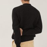 Chunky Knit Half Zip Sweater for Men | Wool Blend Pullover | Minimalist Winter Knit Jumper | Cozy Casual Knitwear Gift for Him / ROCK - Image 13
