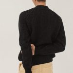 Chunky Knit Half Zip Sweater for Men | Wool Blend Pullover | Minimalist Winter Knit Jumper | Cozy Casual Knitwear Gift for Him / ROCK - Image 13