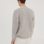 Chunky Knit Half Zip Sweater for Men | Wool Blend Pullover | Minimalist Winter Knit Jumper | Cozy Casual Knitwear Gift for Him / ROCK - Image 11