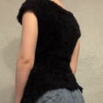 Y2K Fuzzy Knit Top – Fluffy 2000s Tee - Image 2