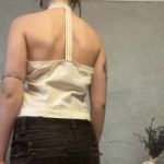 Trussardi Linen Halter Top – White - Image 2