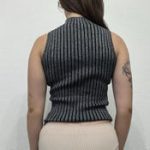 High Neck Metallic Top – Ribbed Sleeveless - Image 4