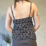 Polka Dot Camisole Top – Black Y2K - Image 6