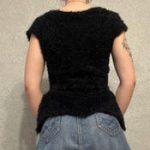 Y2K Fuzzy Knit Top – Fluffy 2000s Tee - Image 4