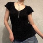 Y2K Fuzzy Knit Top – Fluffy 2000s Tee - Image 6