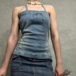 Y2K Denim Halter Top - 2000s Camisole - Image 4